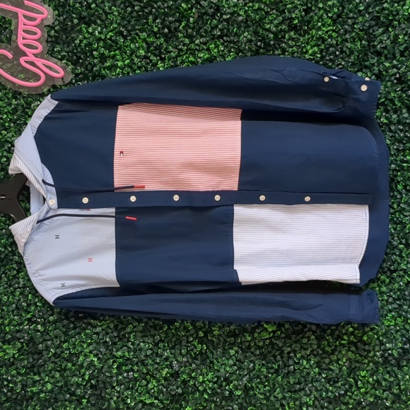 Tommy Hilfiger Other - New Tommy Hilfiger Button Shirt with hood small but Fits close to medium